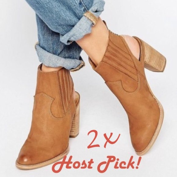 2x๐HP Dolce Vita New JASPER Clog Open Heel Bootie Soft Goat Leather Boot NIB - Picture 2 of 9